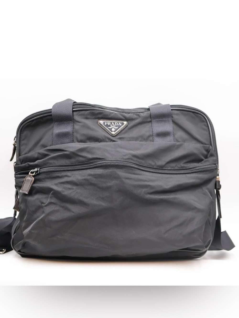Pre-owned PRADA nylon Shoulder Bags 2WAY Business Boston Bag w/COA